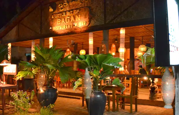 The original A Little Bit of Bagan Restaurant frontage at night